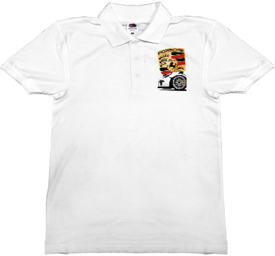 Man's Polo Shirt Fruit of the loom - Porsche - Logo 7 - Mfest