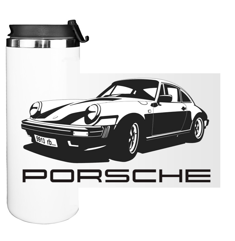 Water Bottle on Tumbler - Porsche - Logo 4 - Mfest