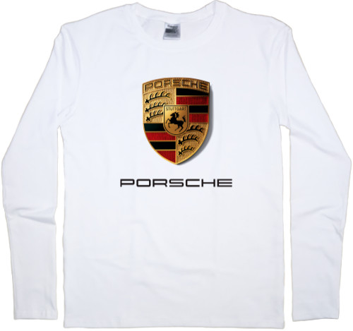 Футболка з Довгим Рукавом Чоловіча - Porsche - Logo 1 - Mfest