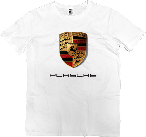 Футболка Преміум Чоловіча - Porsche - Logo 1 - Mfest