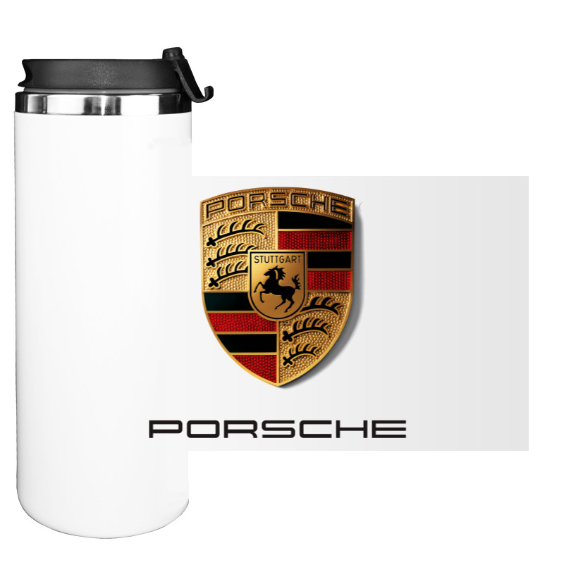 Water Bottle on Tumbler - Porsche - Logo 1 - Mfest