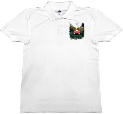 Man's Polo Shirt Fruit of the loom - Peugeot 206 Logo-1 - Mfest