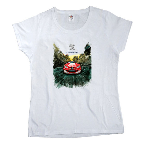 Women's T-shirt Fruit of the loom - Peugeot 206 Logo-1 - Mfest