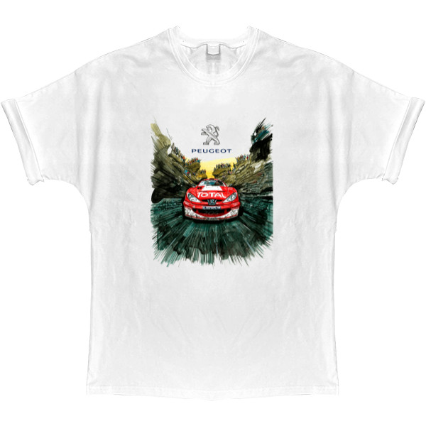 T-shirt Oversize - Peugeot 206 Logo-1 - Mfest