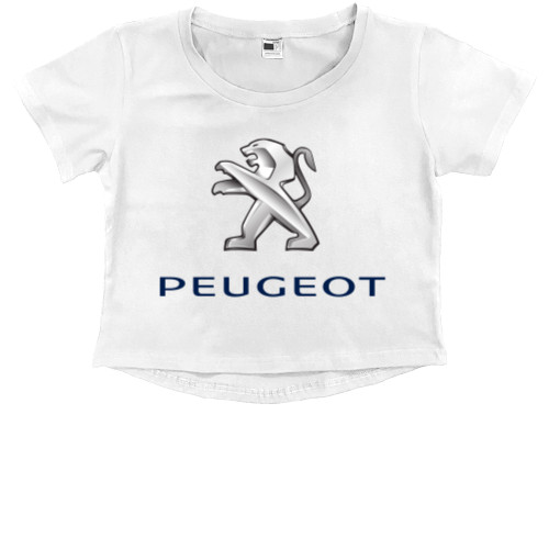 Kids' Premium Cropped T-Shirt - Peugeot - Logo 1 - Mfest