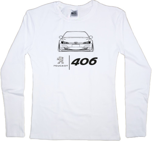 Women's Longsleeve Shirt - Peugeot - 406 Logo 2 - Mfest