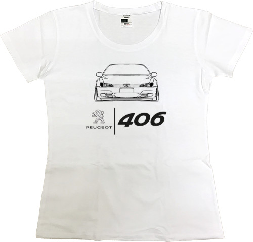 Women's Premium T-Shirt - Peugeot - 406 Logo 2 - Mfest