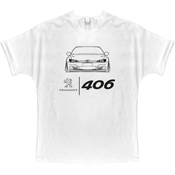 T-shirt Oversize - Peugeot - 406 Logo 2 - Mfest