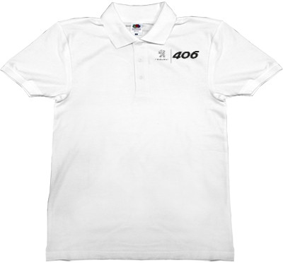 Man's Polo Shirt Fruit of the loom - Peugeot - 406 Logo 1 - Mfest