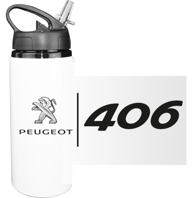 Sport Water Bottle - Peugeot - 406 Logo 1 - Mfest