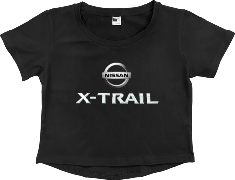 Women's Cropped Premium T-Shirt - Nissan - X-Trail - Mfest