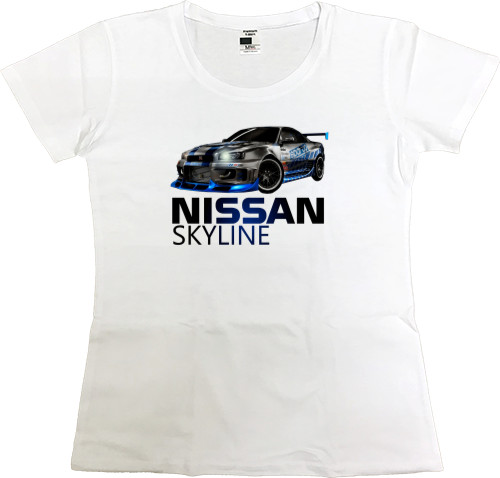 Women's Premium T-Shirt - Nissan - Skyline 2 - Mfest