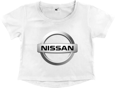 Women's Cropped Premium T-Shirt - Nissan - Logo 1 - Mfest