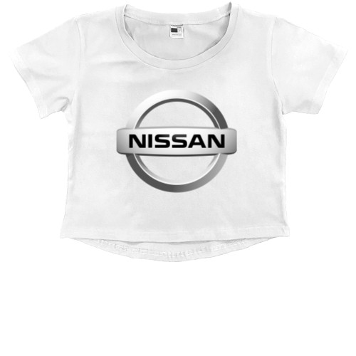 Kids' Premium Cropped T-Shirt - Nissan - Logo 1 - Mfest