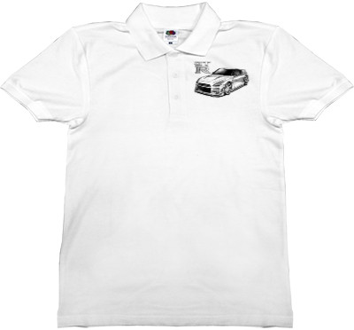 Man's Polo Shirt Fruit of the loom - Nissan - GTR 4 - Mfest