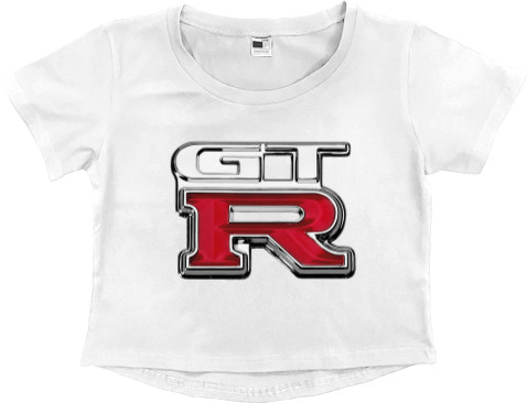 Women's Cropped Premium T-Shirt - Nissan - GTR 2 - Mfest