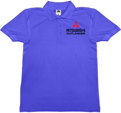 Man's Polo Shirt Fruit of the loom - Mitsubishi - Logo -Outlander 2 - Mfest