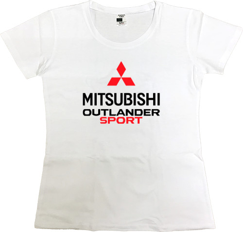 Футболка Преміум Жіноча - Mitsubishi - Logo -Outlander 1 - Mfest