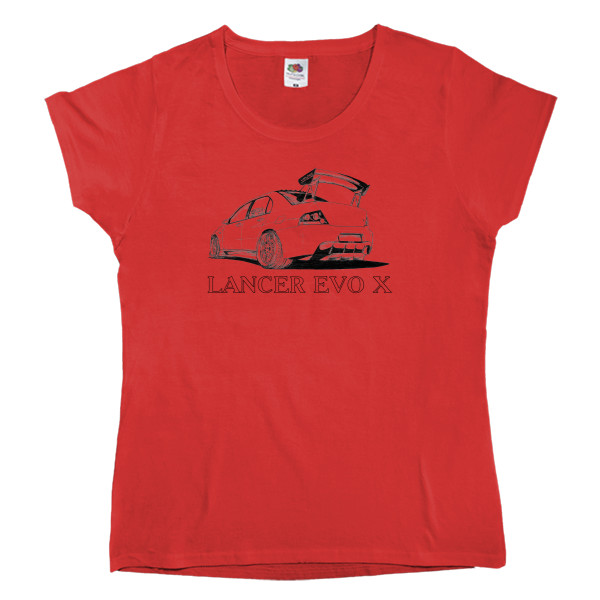 Women's T-shirt Fruit of the loom - Mitsubishi - Logo - Lancer - 5 - Mfest