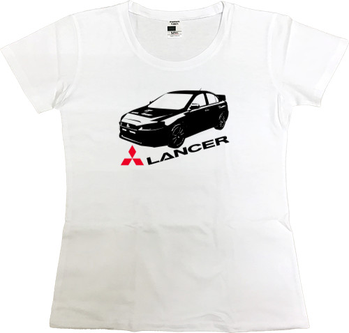 Футболка Преміум Жіноча - Mitsubishi - Logo - Lancer - 2 - Mfest