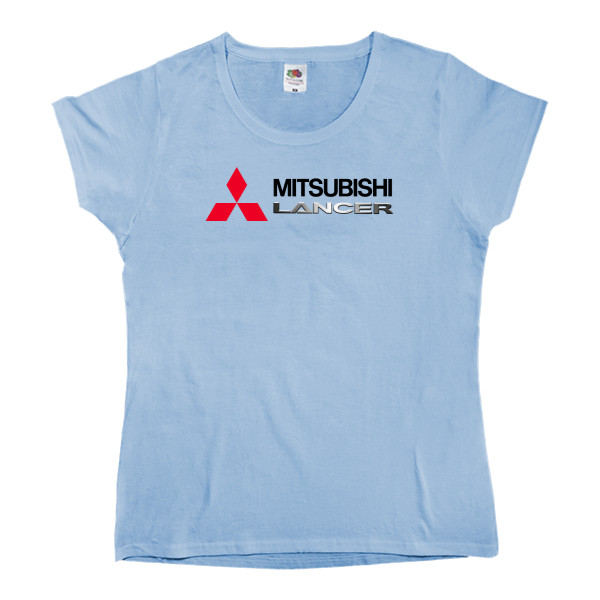 Футболка Класика Жіноча Fruit of the loom - Mitsubishi - Logo - Lancer - 1 - Mfest