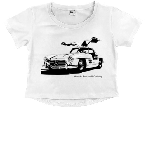 Kids' Premium Cropped T-Shirt - Mercedes Benz - Logo 16 - Mfest