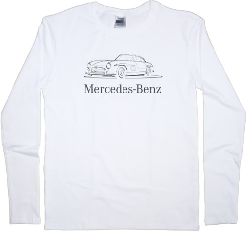 Футболка з Довгим Рукавом Чоловіча - Mercedes Benz - Logo 7 - Mfest