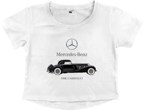 Women's Cropped Premium T-Shirt - Mercedes Benz - 500K - Mfest