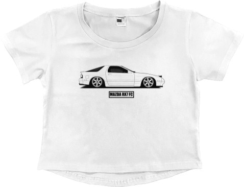 Women's Cropped Premium T-Shirt - Mazda RX-7 - 1 - Mfest