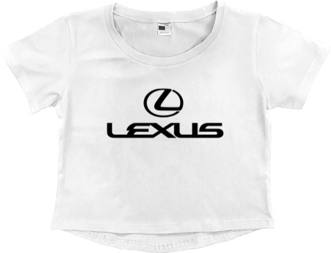 Women's Cropped Premium T-Shirt - Lexus Logo 3 - Mfest