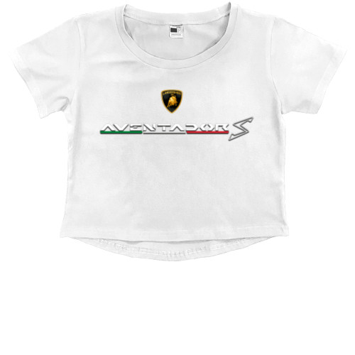 Kids' Premium Cropped T-Shirt - Lamborghini Aventador S - Mfest