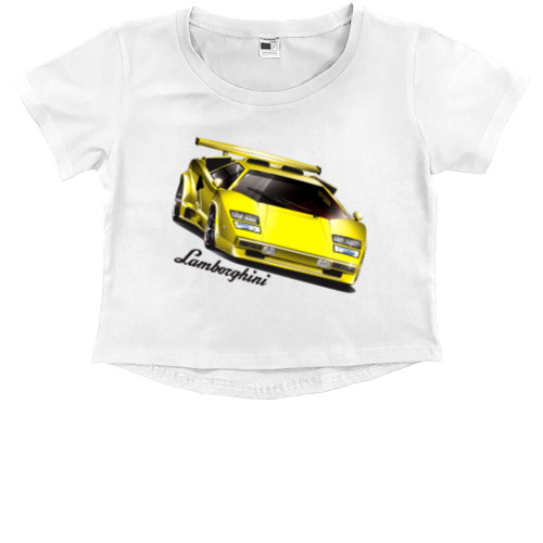 Kids' Premium Cropped T-Shirt - Lamborghini 8 - Mfest