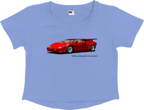 Women's Cropped Premium T-Shirt - Lamborghini 6 - Mfest