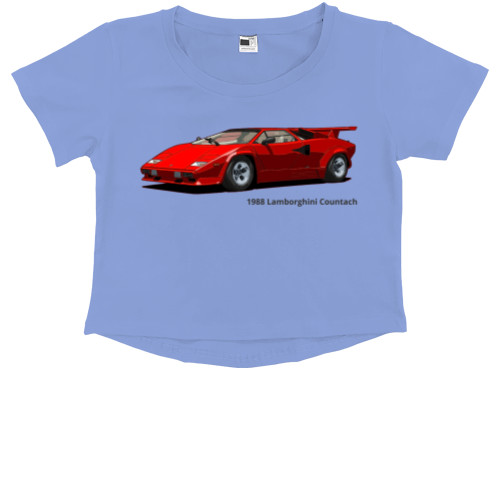 Kids' Premium Cropped T-Shirt - Lamborghini 6 - Mfest