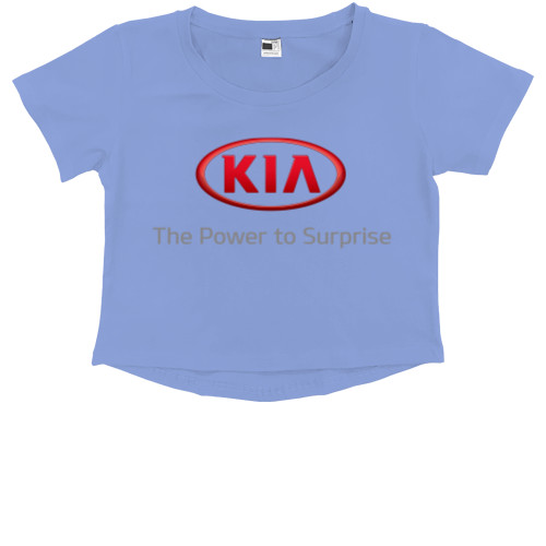 Kids' Premium Cropped T-Shirt - Kia Logo 4 - Mfest