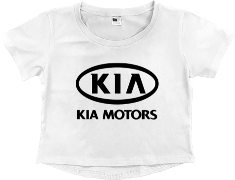 Women's Cropped Premium T-Shirt - Kia Logo 2 - Mfest