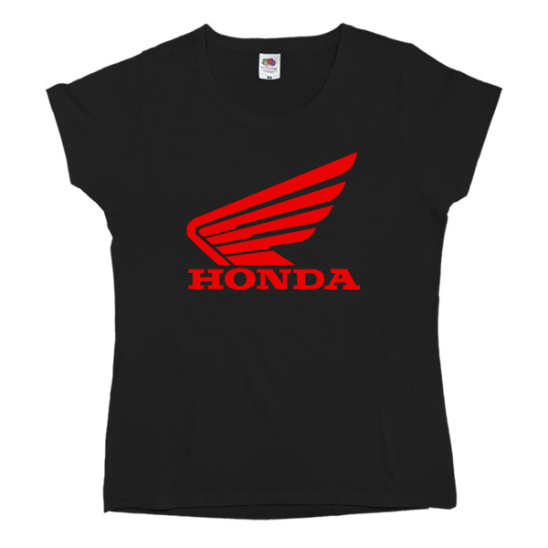 Футболка Классика Женская Fruit of the loom - Honda Moto Logo 1 - Mfest