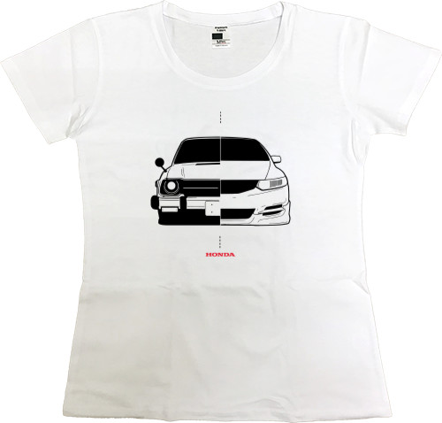 Women's Premium T-Shirt - Honda Civic Logo - 3 - Mfest