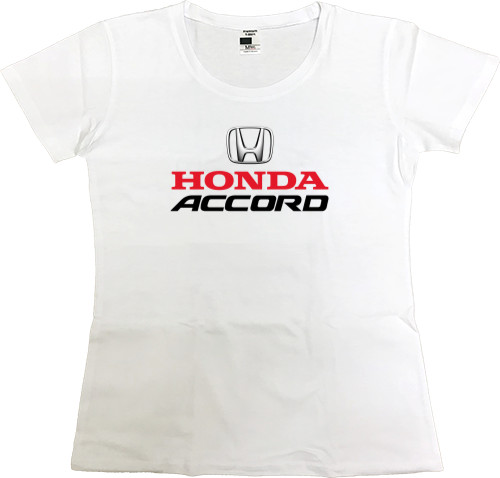 Футболка Премиум Женская - Honda Accord Logo - 1 - Mfest