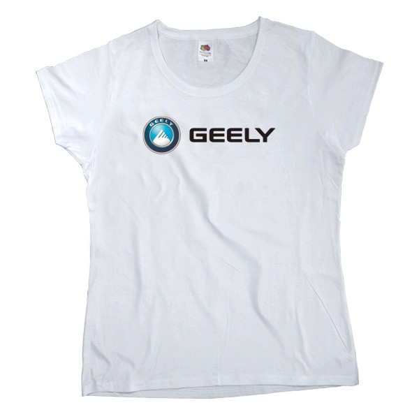 Футболка Классика Женская Fruit of the loom - Geely logo 3 - Mfest