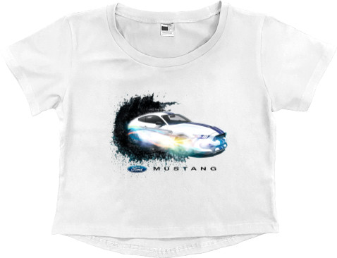 Women's Cropped Premium T-Shirt - Ford Mustang - Mfest