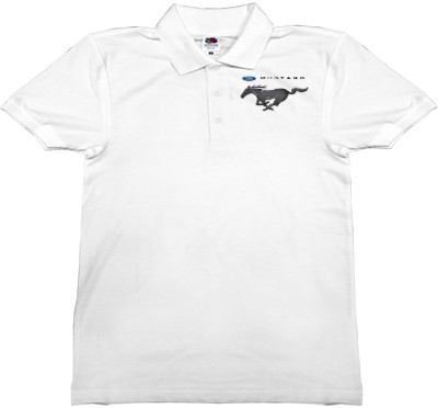 Man's Polo Shirt Fruit of the loom - Ford Mustang logo - Mfest