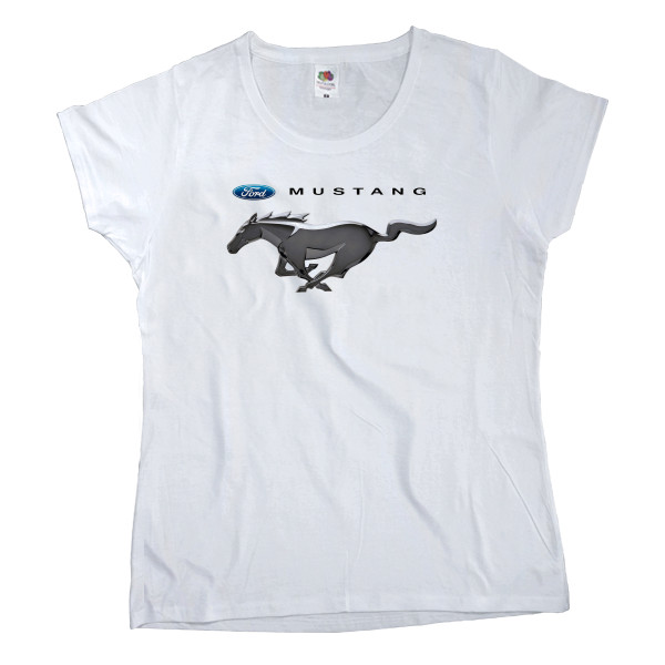 Women's T-shirt Fruit of the loom - Ford Mustang logo - Mfest