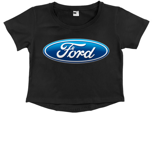 Kids' Premium Cropped T-Shirt - Ford Logo 2 - Mfest