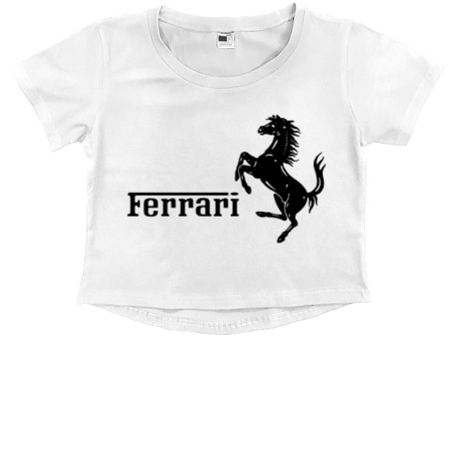 Kids' Premium Cropped T-Shirt - Ferrari logo 4 - Mfest