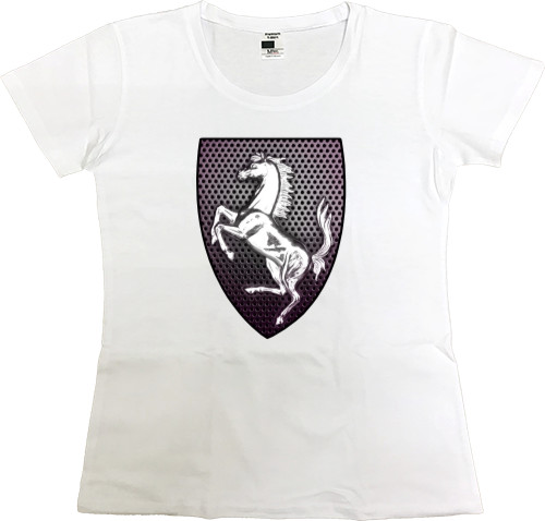 Women's Premium T-Shirt - Ferrari logo 3 - Mfest