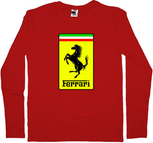 Футболка з Довгим Рукавом Чоловіча - Ferrari logo 1 - Mfest