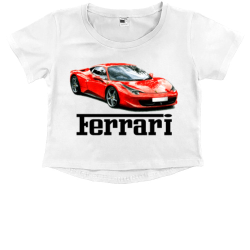 Kids' Premium Cropped T-Shirt - Ferrari 10 - Mfest