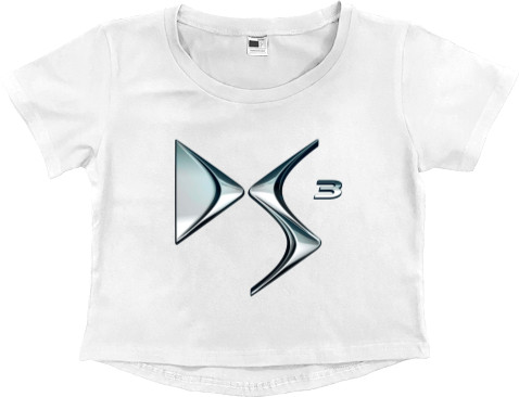 Women's Cropped Premium T-Shirt - Citroen DS3 logo - Mfest