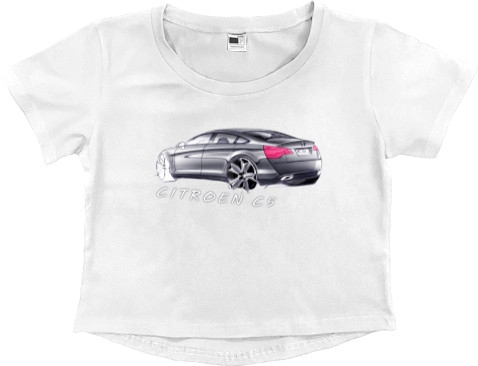 Women's Cropped Premium T-Shirt - Citroen C5 - 1 - Mfest